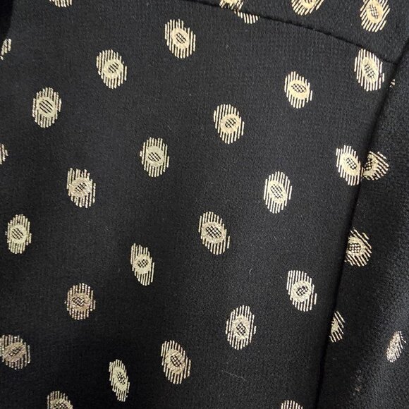 Nanette Lepore Long Sleeve Dress - Black with Gold Dots - Picture 7 of 10